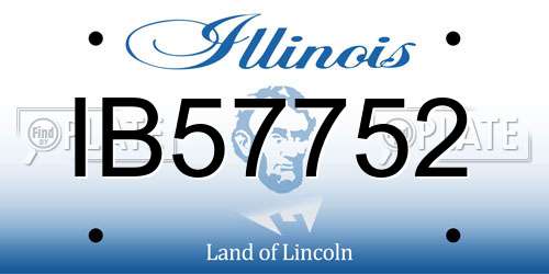 IB57752 Illinois License Plate