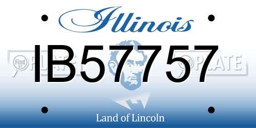 IB57757 Illinois License Plate