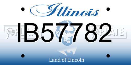 IB57782 Illinois License Plate