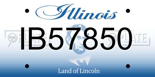 IB57850 Illinois License Plate