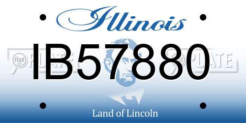 IB57880 Illinois License Plate
