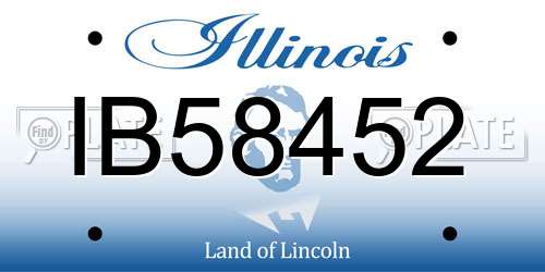 IB58452 Illinois License Plate