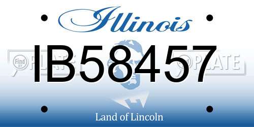 IB58457 Illinois License Plate