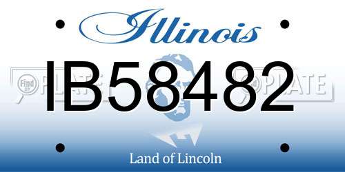 IB58482 Illinois License Plate