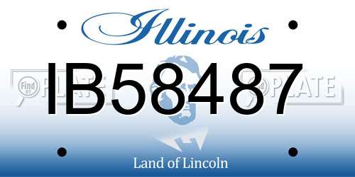 IB58487 Illinois License Plate