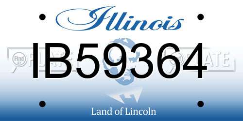 IB59364 Illinois License Plate