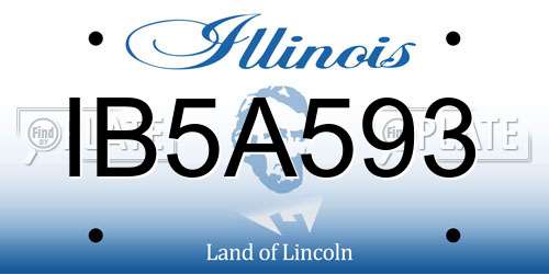 IB5A593 Illinois License Plate
