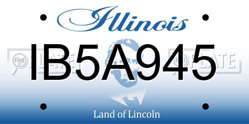 IB5A945 Illinois License Plate