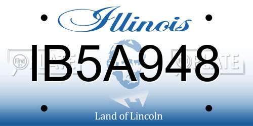 IB5A948 Illinois License Plate