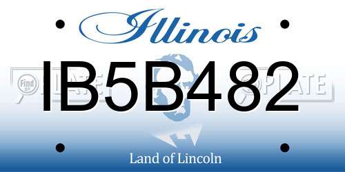 IB5B482 Illinois License Plate