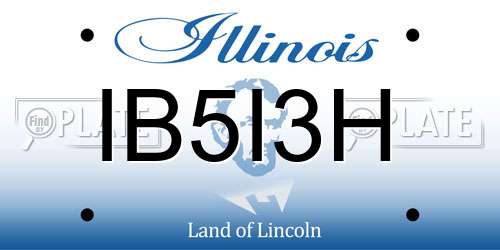 IB5I3H Illinois License Plate