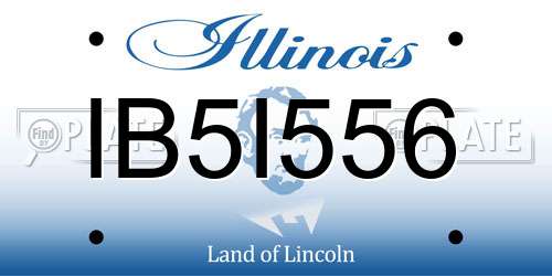 IB5I556 Illinois License Plate