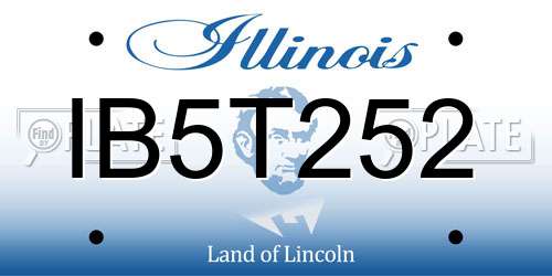 IB5T252 Illinois License Plate