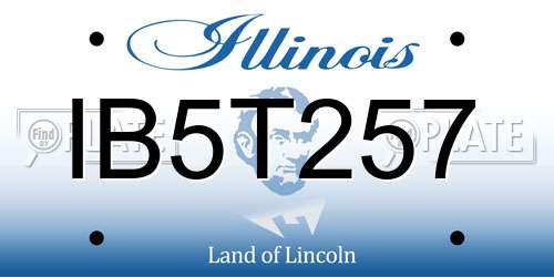 IB5T257 Illinois License Plate