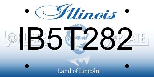 IB5T282 Illinois License Plate