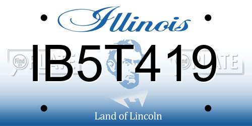 IB5T419 Illinois License Plate