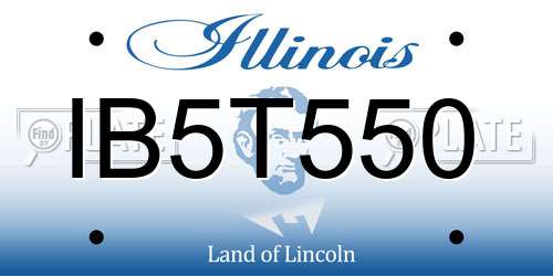 IB5T550 Illinois License Plate