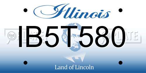 IB5T580 Illinois License Plate