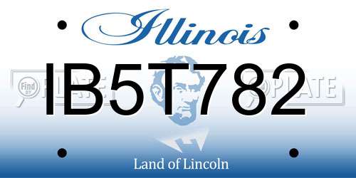 IB5T782 Illinois License Plate