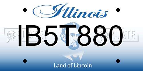 IB5T880 Illinois License Plate