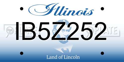 IB5Z252 Illinois License Plate