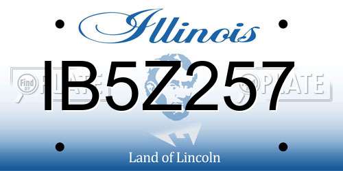 IB5Z257 Illinois License Plate