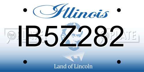 IB5Z282 Illinois License Plate