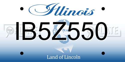 IB5Z550 Illinois License Plate