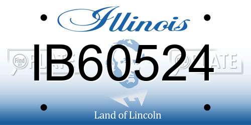 IB60524 Illinois License Plate