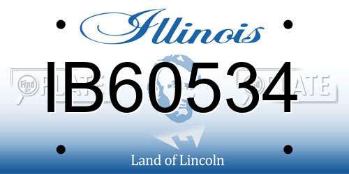 IB60534 Illinois License Plate