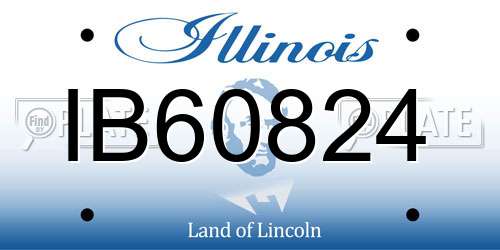 IB60824 Illinois License Plate
