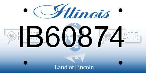 IB60874 Illinois License Plate