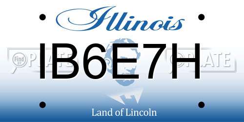 IB6E7H Illinois License Plate