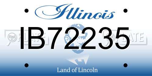 IB72235 Illinois License Plate