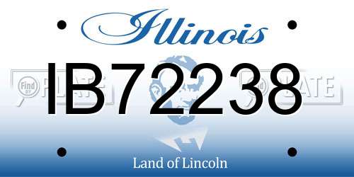 IB72238 Illinois License Plate