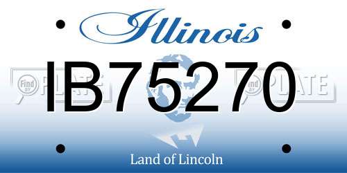IB75270 Illinois License Plate