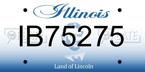IB75275 Illinois License Plate