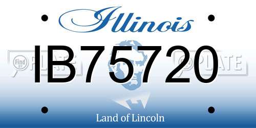 IB75720 Illinois License Plate