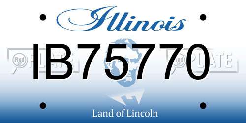 IB75770 Illinois License Plate
