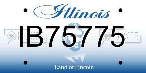 IB75775 Illinois License Plate