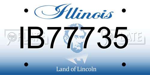 IB77735 Illinois License Plate