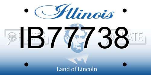 IB77738 Illinois License Plate