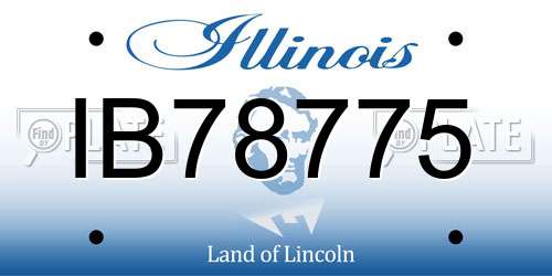 IB78775 Illinois License Plate