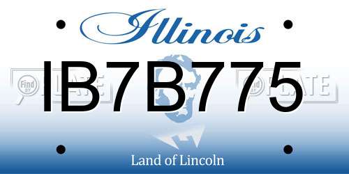 IB7B775 Illinois License Plate
