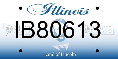 IB80613 Illinois License Plate