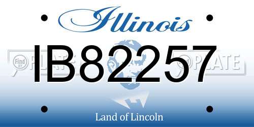 IB82257 Illinois License Plate