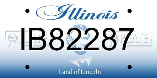 IB82287 Illinois License Plate