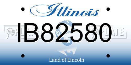 IB82580 Illinois License Plate
