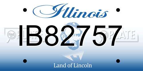 IB82757 Illinois License Plate