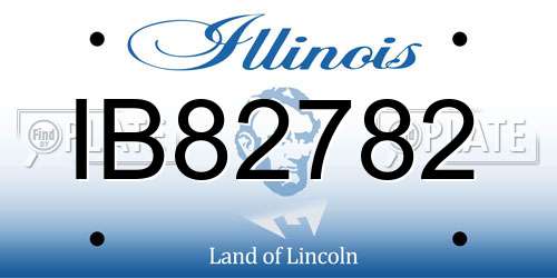 IB82782 Illinois License Plate